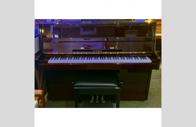 Used Hyundai Polished Wine Mahogany U-822 Upright Piano - All Inclusive Premium Package (SN:HGD01416) - Image 1